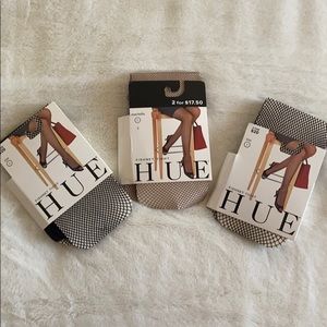 Set of 3 HUE Fishnet Tights, sz 1